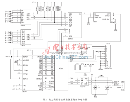 電力變壓器在線(xiàn)監(jiān)測(cè)系統(tǒng)的部分電路